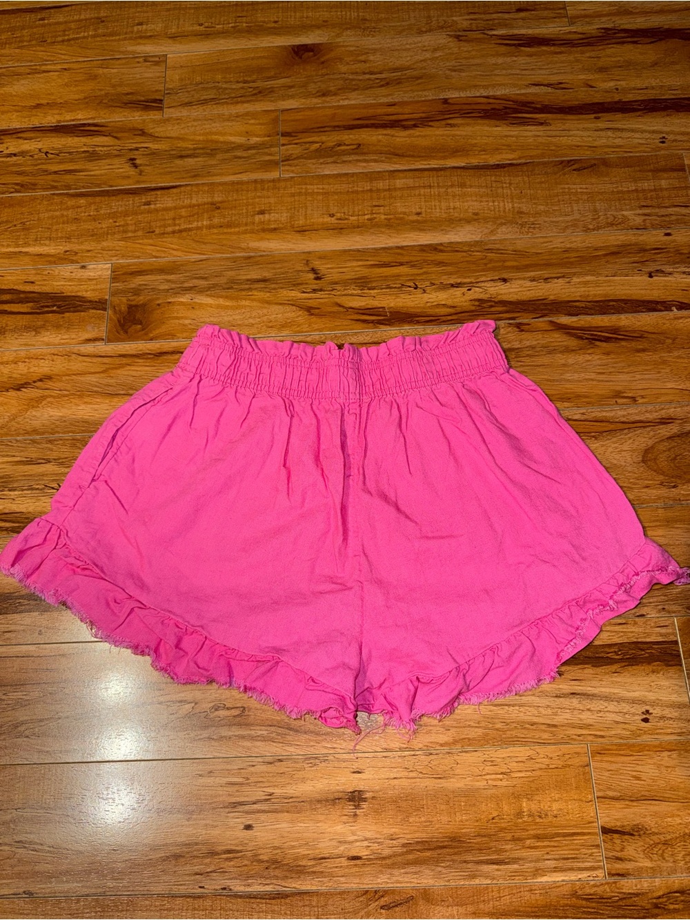 aerie Hot Pink  Ruffle Trim Shorts